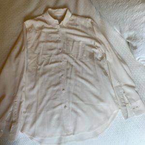 Equipment white silk button down - size small